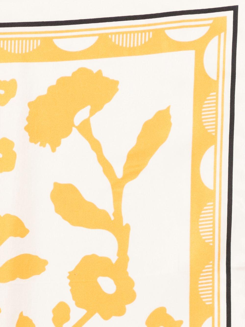 SGOMBERO CANTINE Foulard Ariete in seta con stampa gialla 