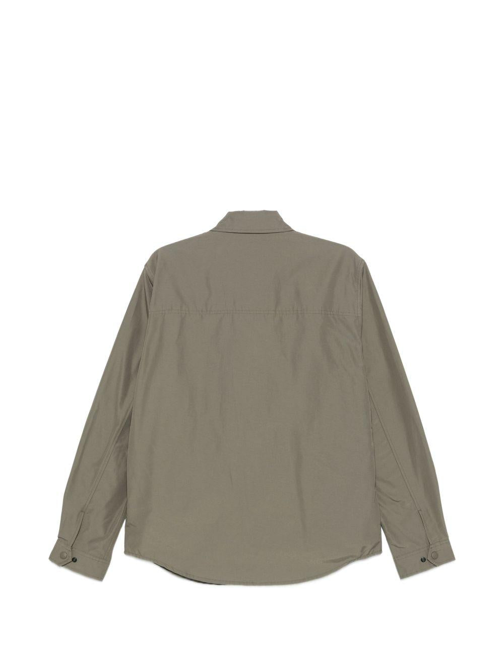 WOOLRICH Camicia verde muschio con bottoni 