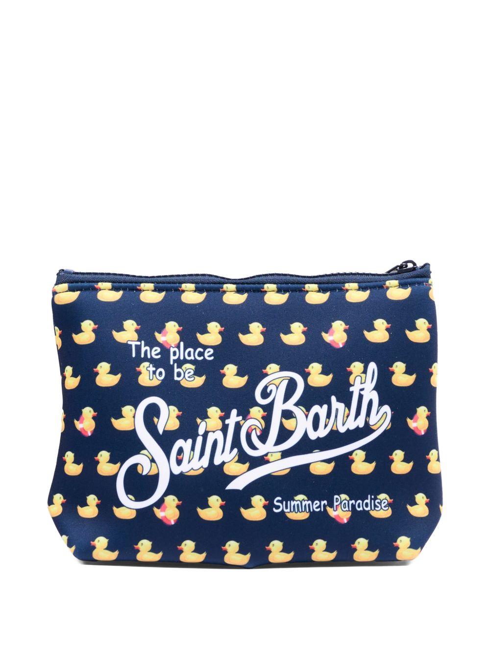 MC2 SAINT BARTH Pochette Alina blu con paperelle all-over 