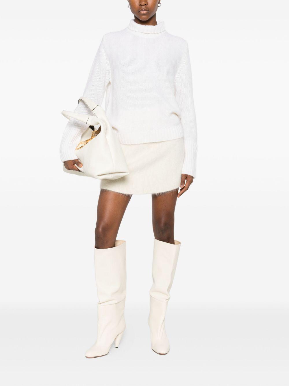 TABARONI Maglia bianca a collo alto 