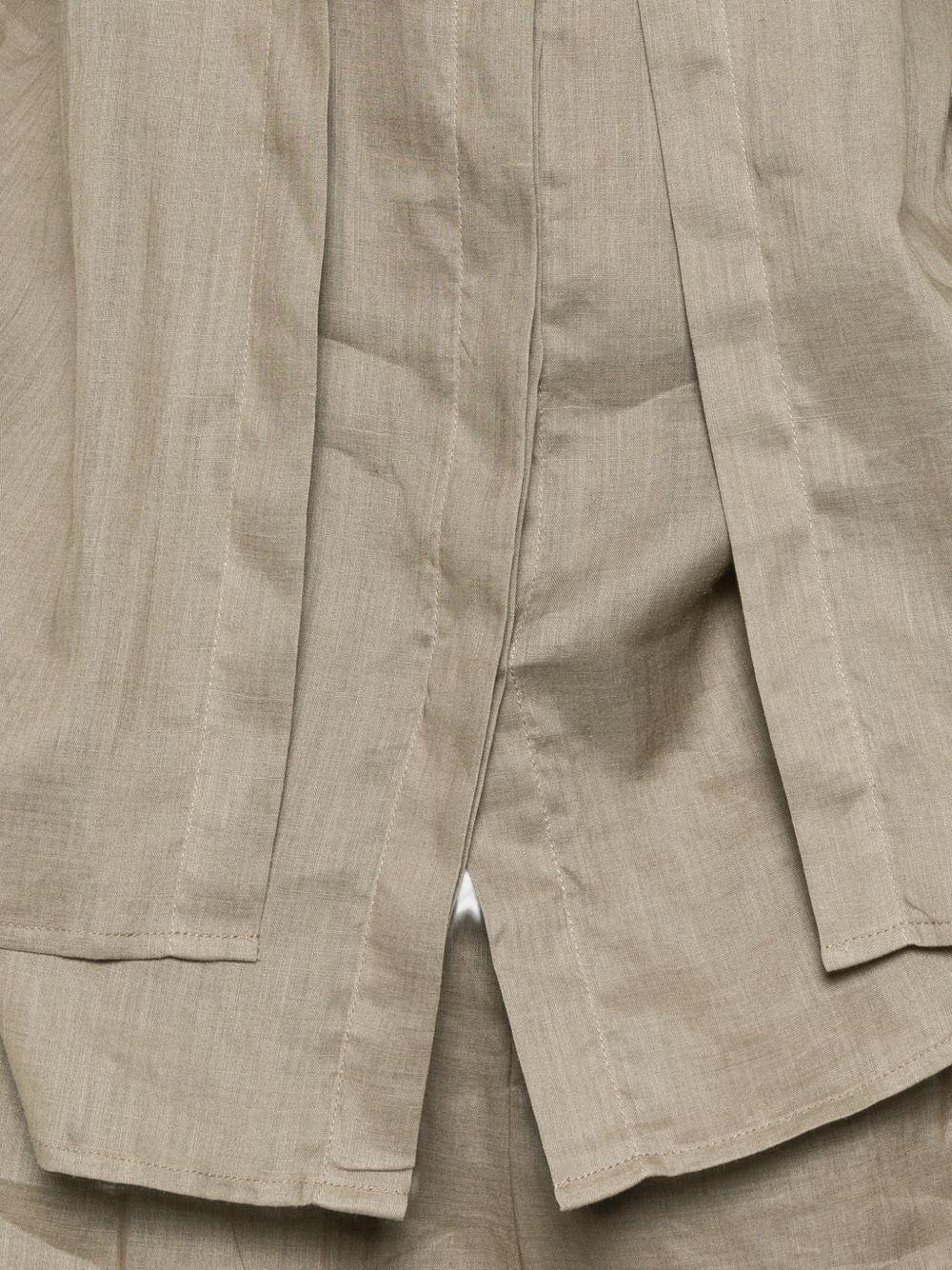 ELEH Camicia a maniche lunghe color fango 