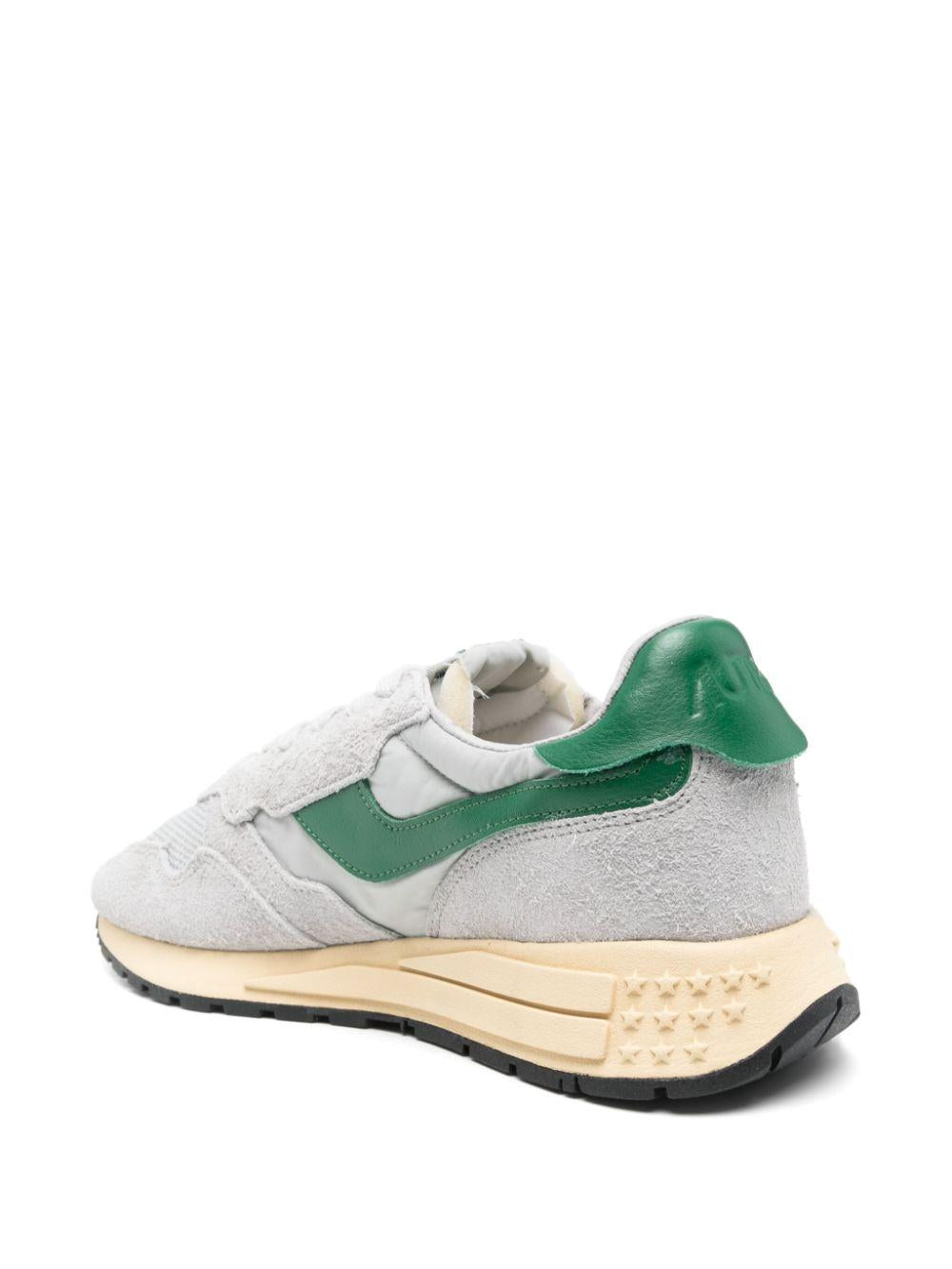 AUTRY Sneakers Reelwind grigio e verde con camoscio 