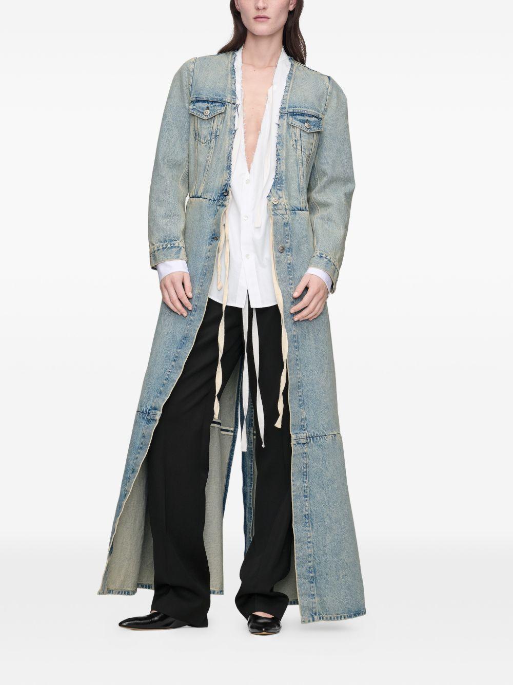 MAISON MARGIELA Camicia bianca con tagli cut e scollo a V 