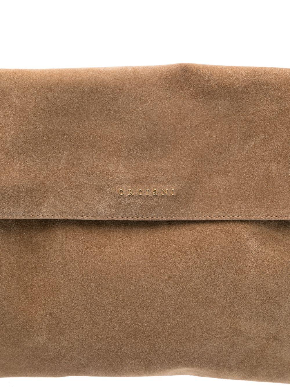 ORCIANI Borsa Peach Fringe in suede con frange 