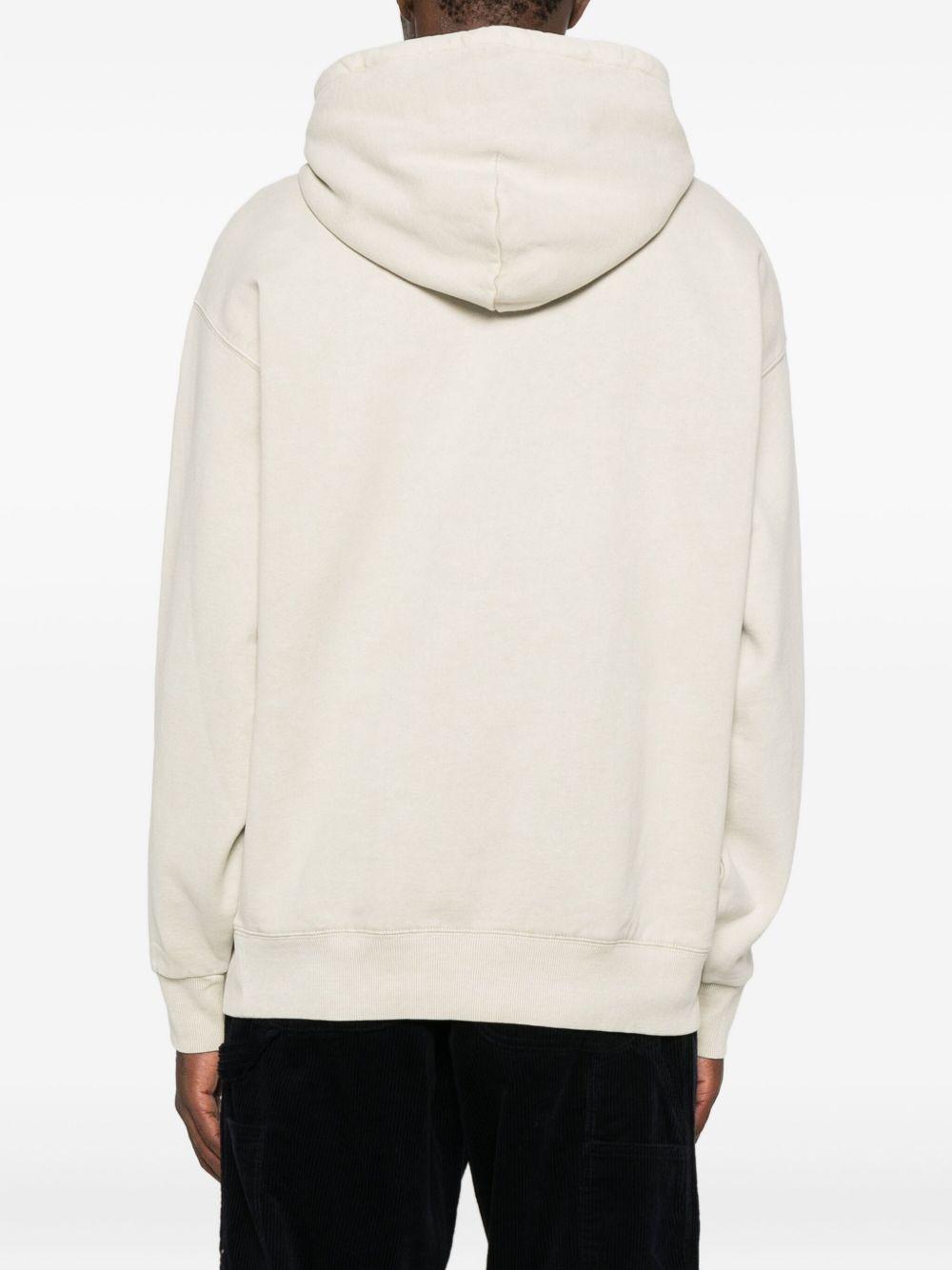 CARHARTT WIP Felpa in cotone beige con cappuccio e logo 