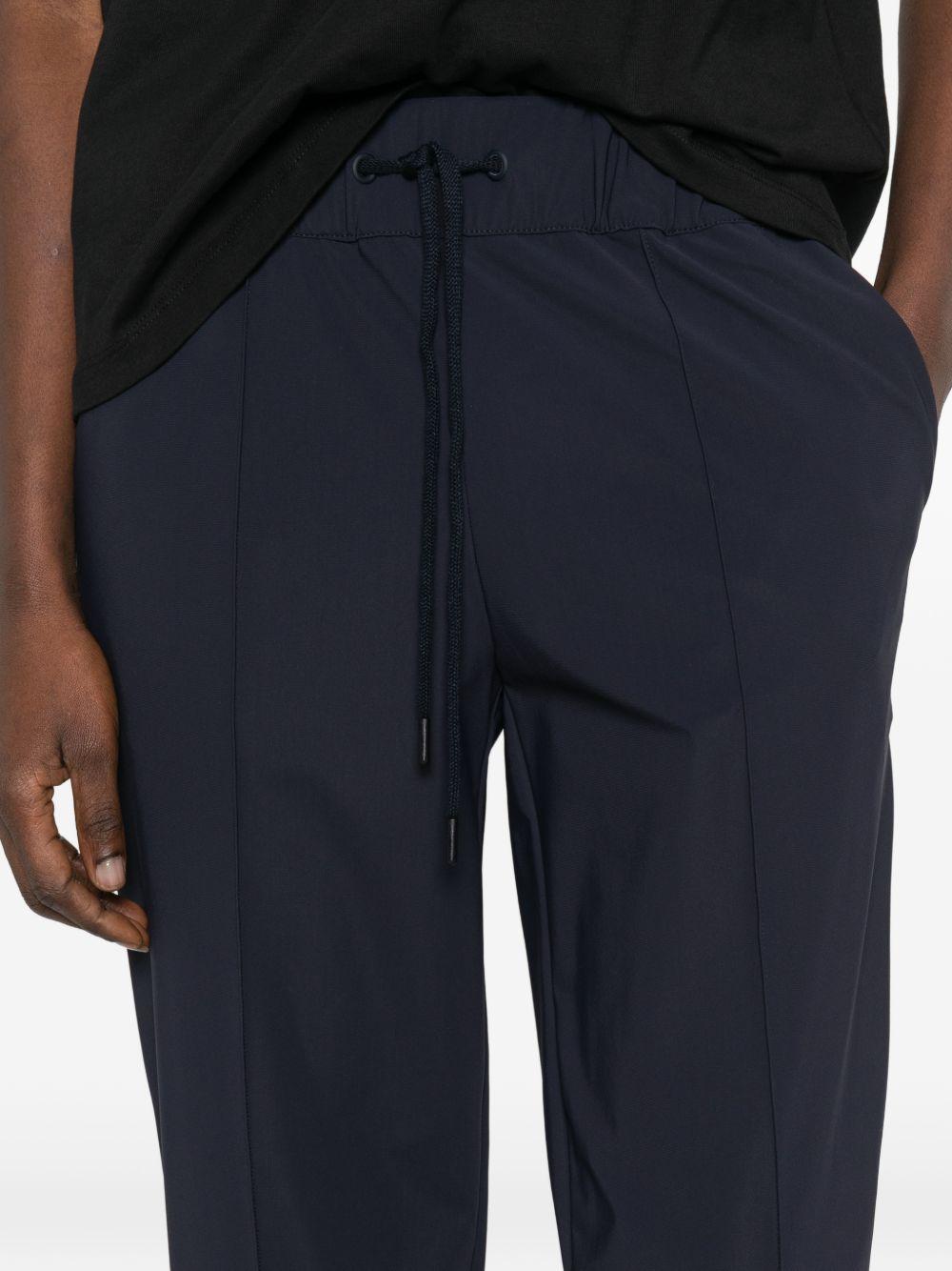 HERNO Pantaloni blu con elastico in vita 