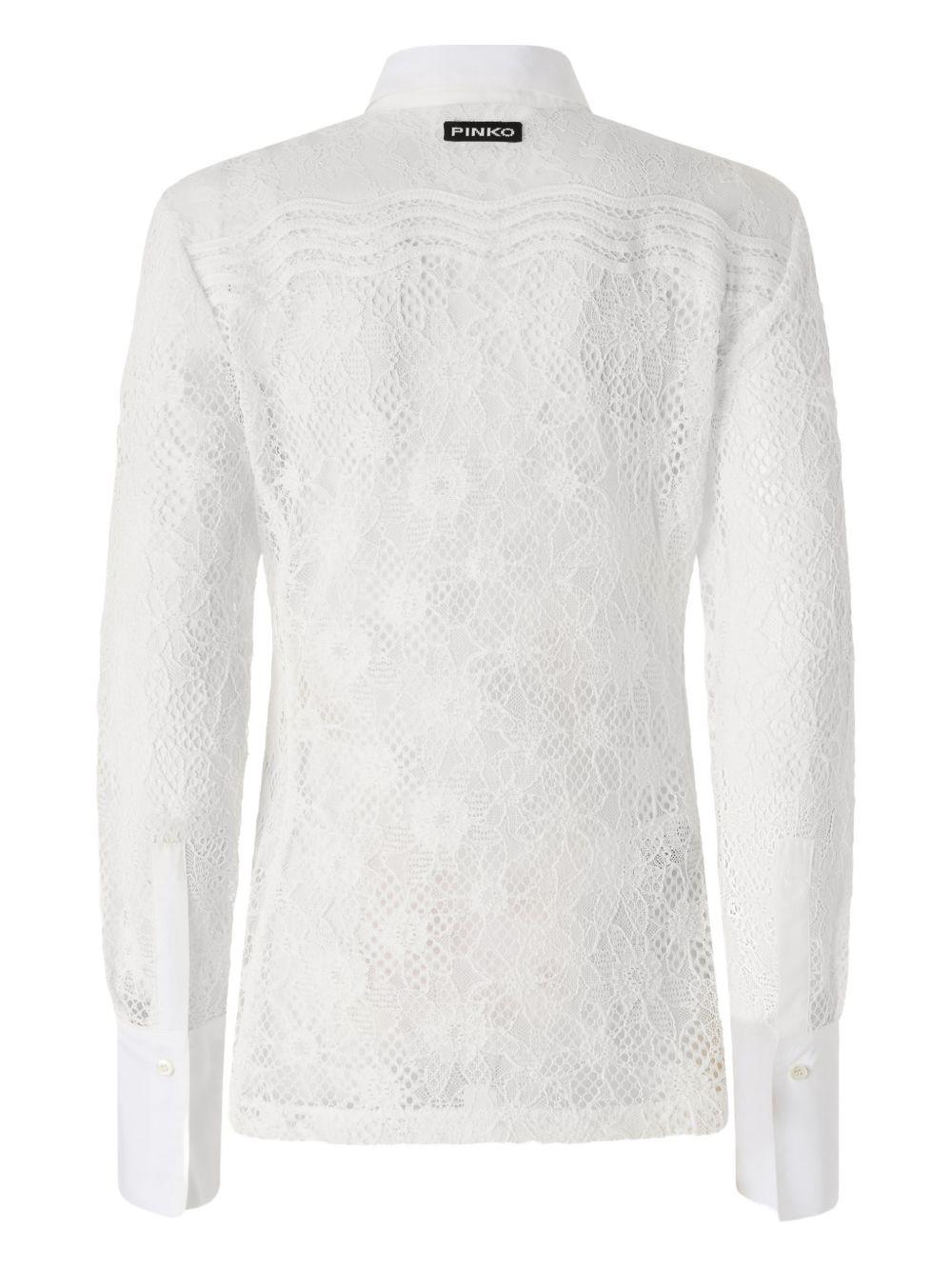 PINKO Camicia bianca con pizzo 