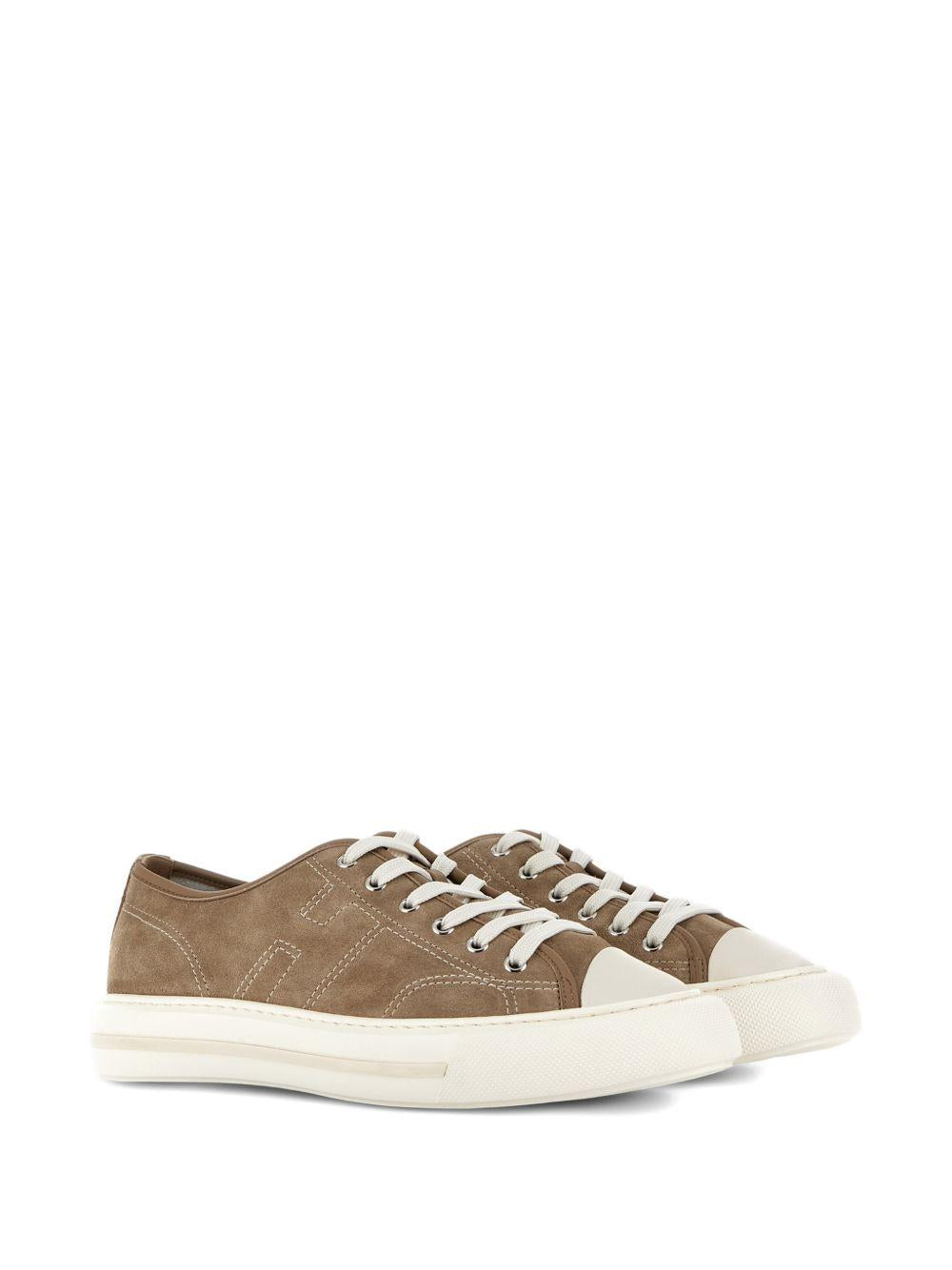 HOGAN Sneakers H691 in suede color nocciola 