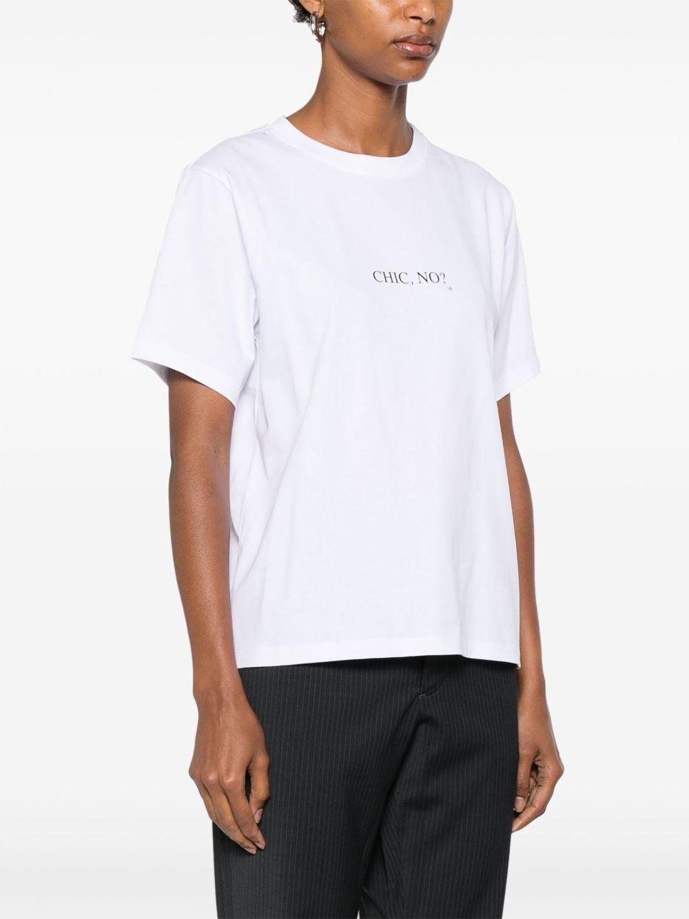 VICTORIA BECKHAM T-shirt in cotone bianco girocollo 