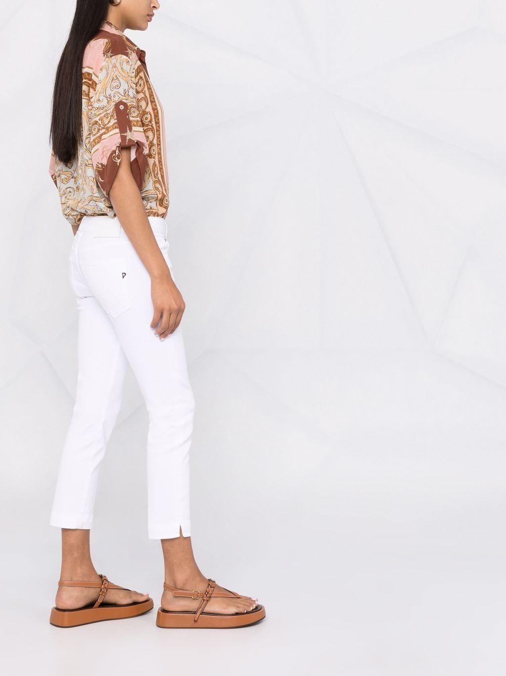 DONDUP Pantaloni skinny bianchi in cotone elasticizzato 