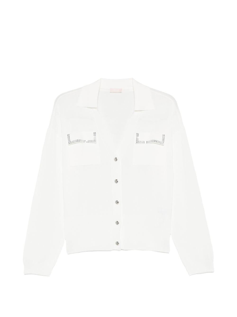 LIUJO Pantaloni bianchi a gamba larga 