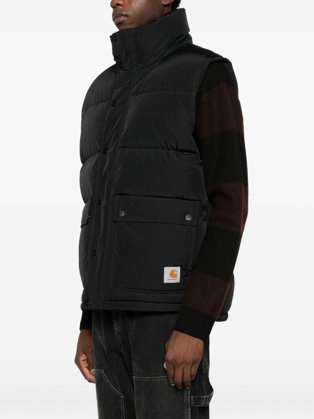 CARHARTT WIP Gilet imbottito nero con tasche 