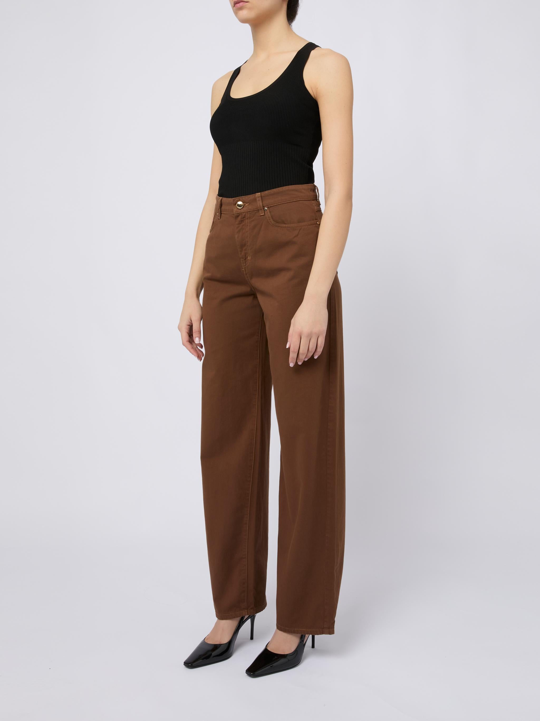 MAX MARA STUDIO Pantaloni jeans Fatuo marroni 