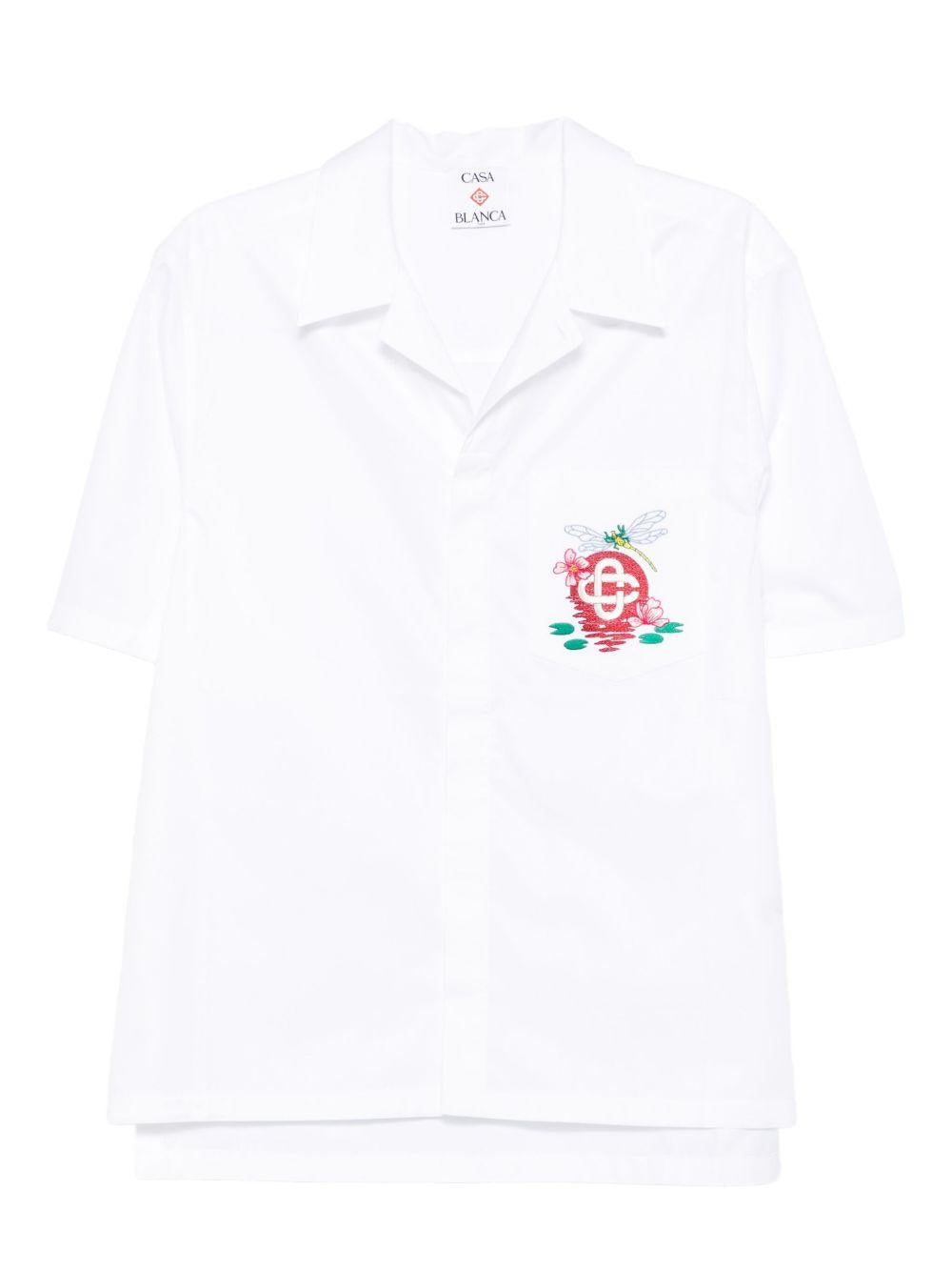 CASABLANCA Camicia a maniche corte con logo 