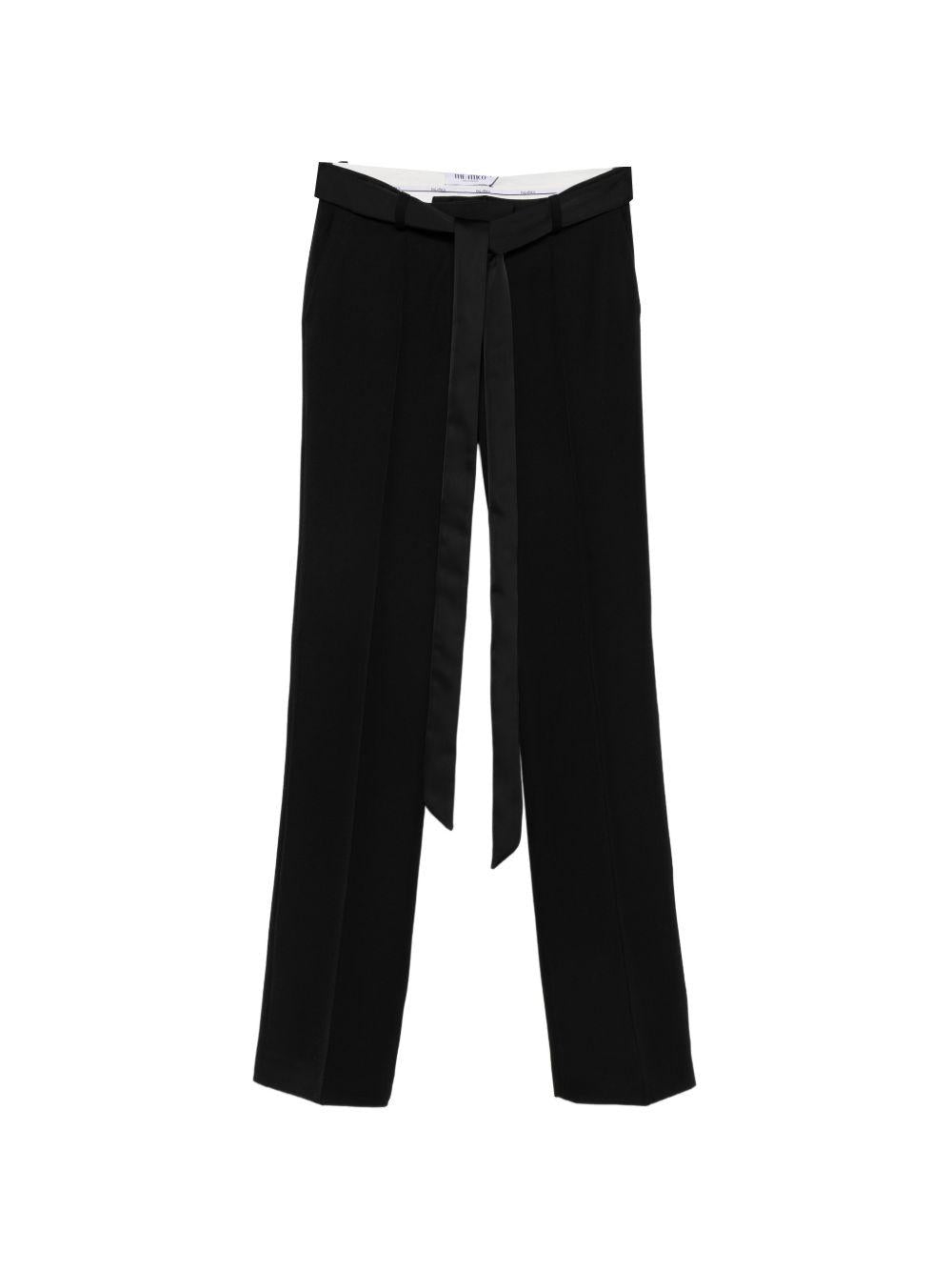 THE ATTICO Pantaloni neri con pinces 