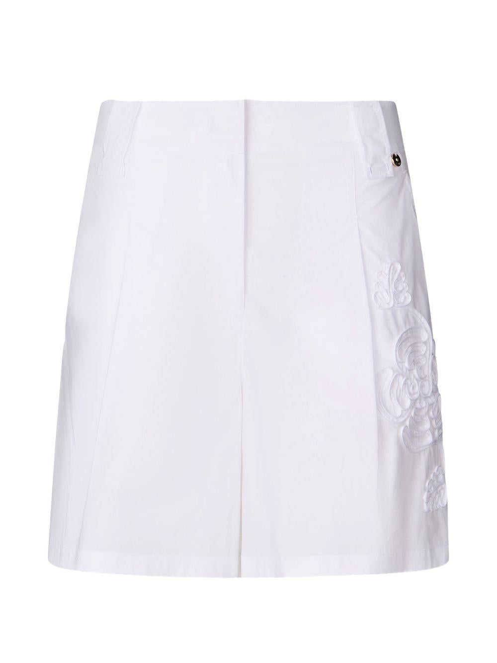 LIUJO Shorts con ricami laterali bianchi 