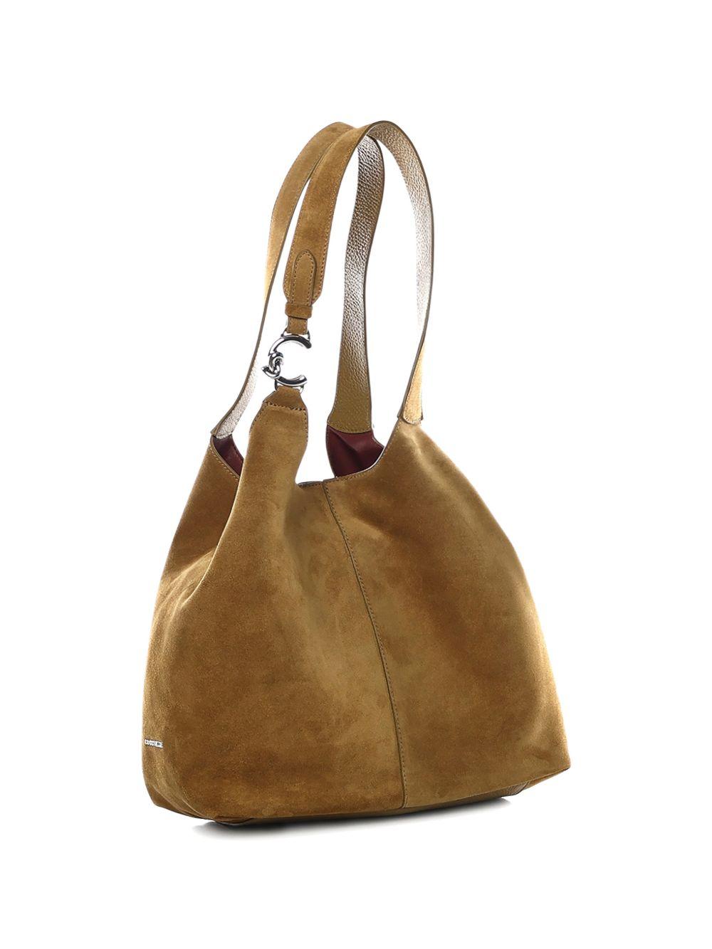 COCCINELLE Borsa a sacco in suede verde 