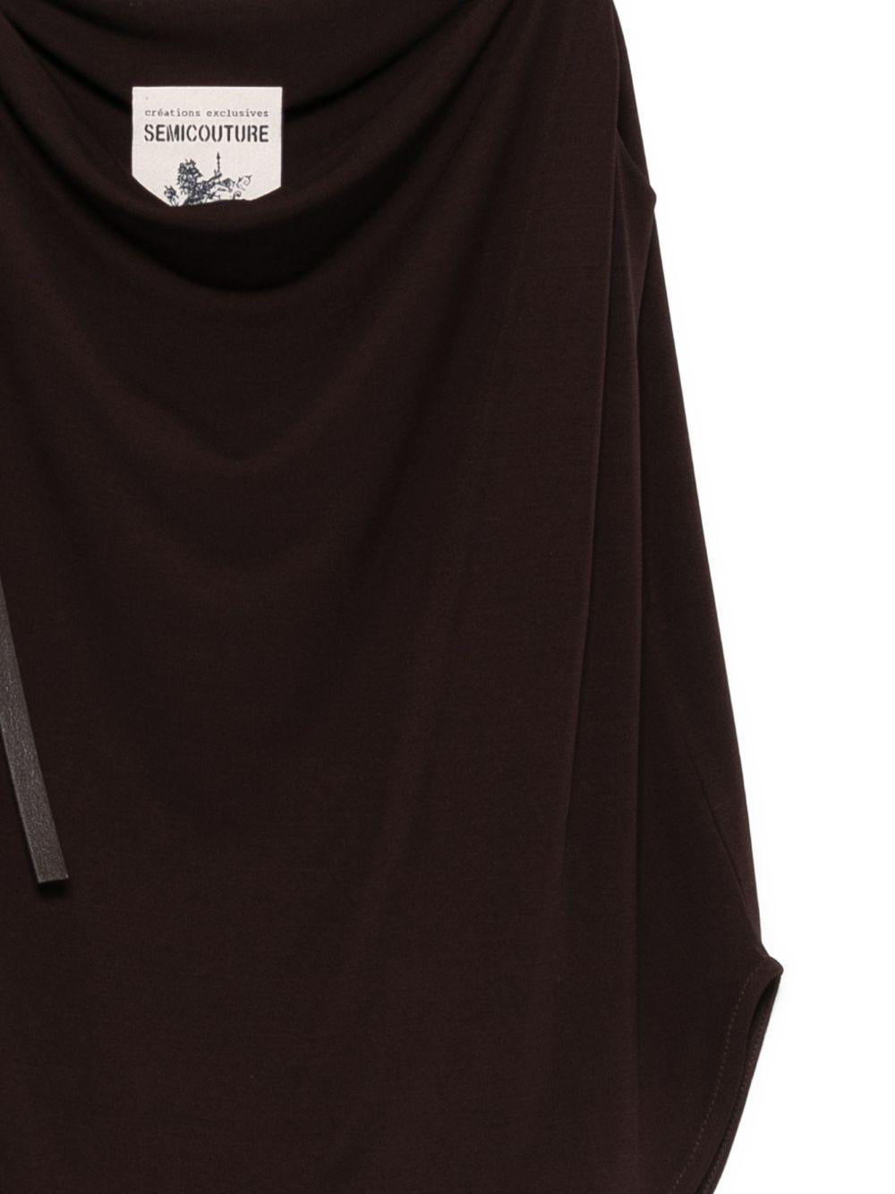 SEMICOUTURE Top Kayly marrone scuro 