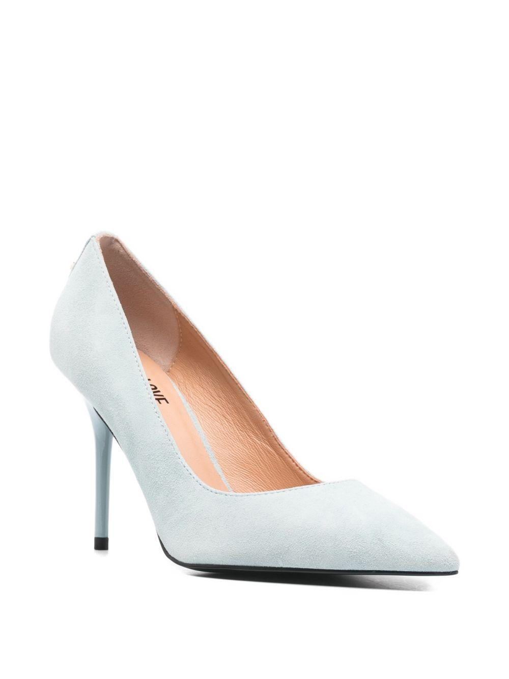 LOVE MOSCHINO Decollete color ghiaccio con tacco 