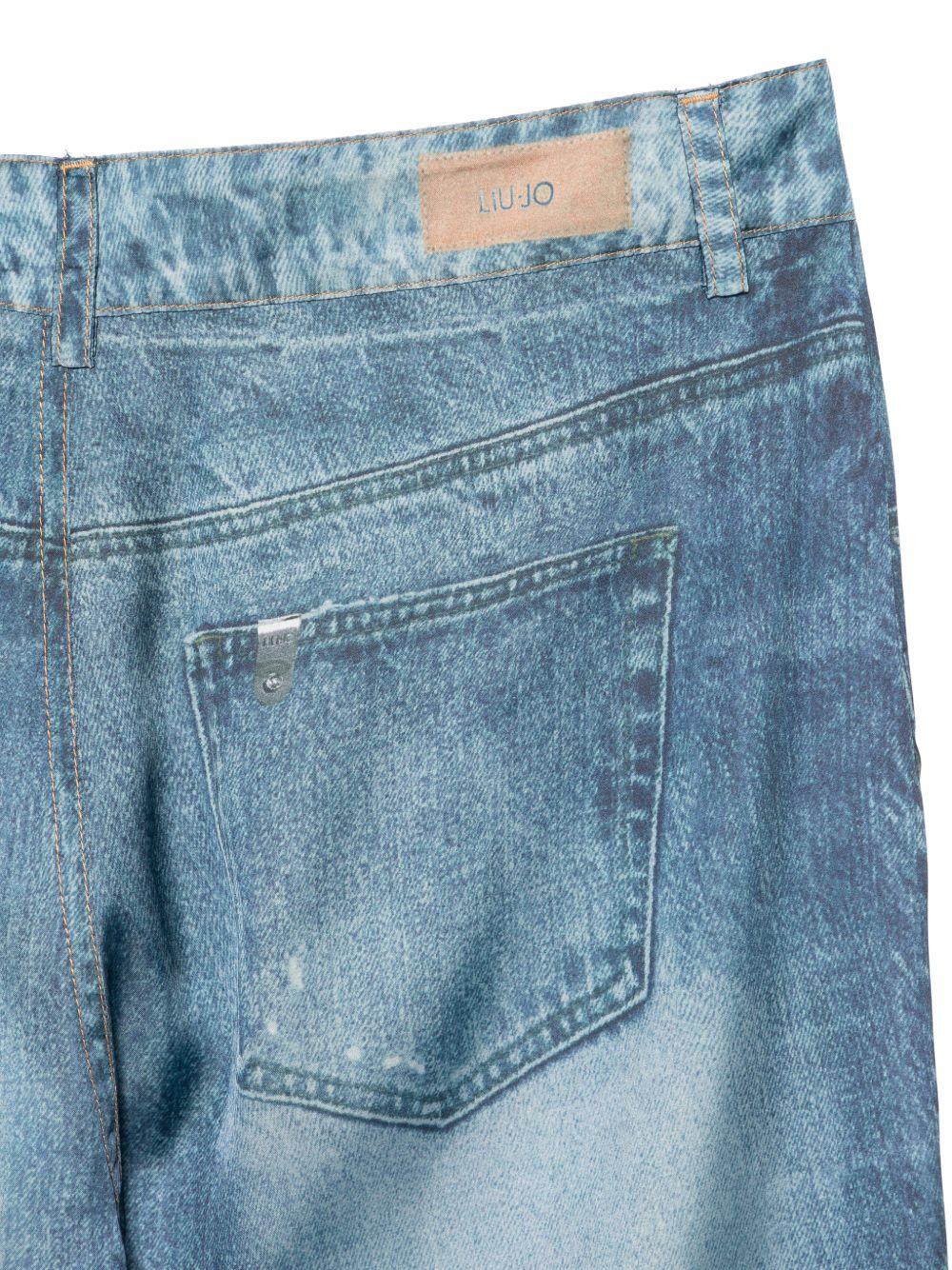 LIUJO Jeans lunghi blu con effetto sfrumato 