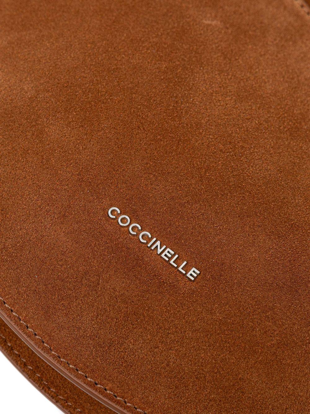 COCCINELLE Borsa a spalla in suede marrone 