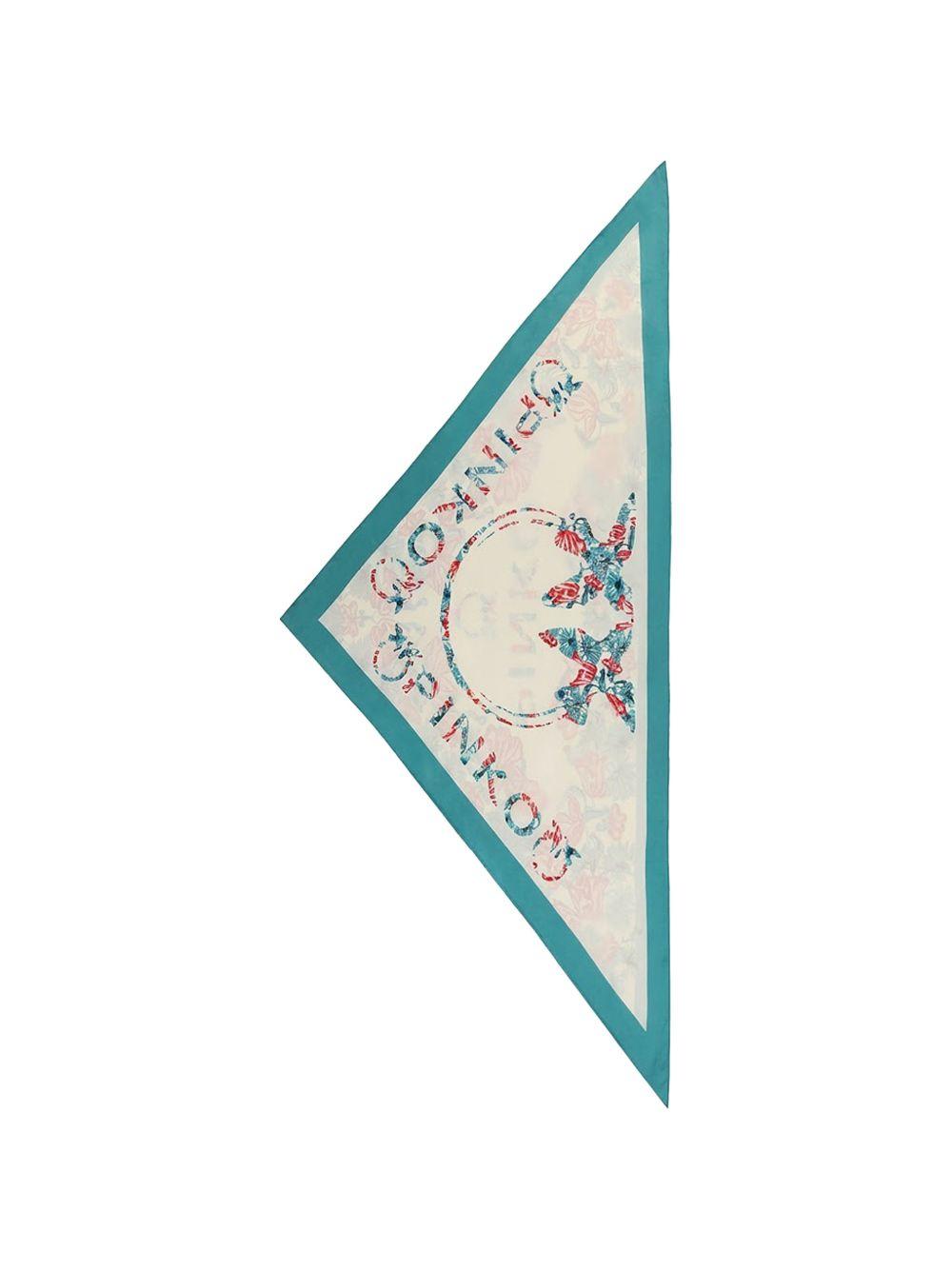 PINKO Foulard con stampa floreale e logo 