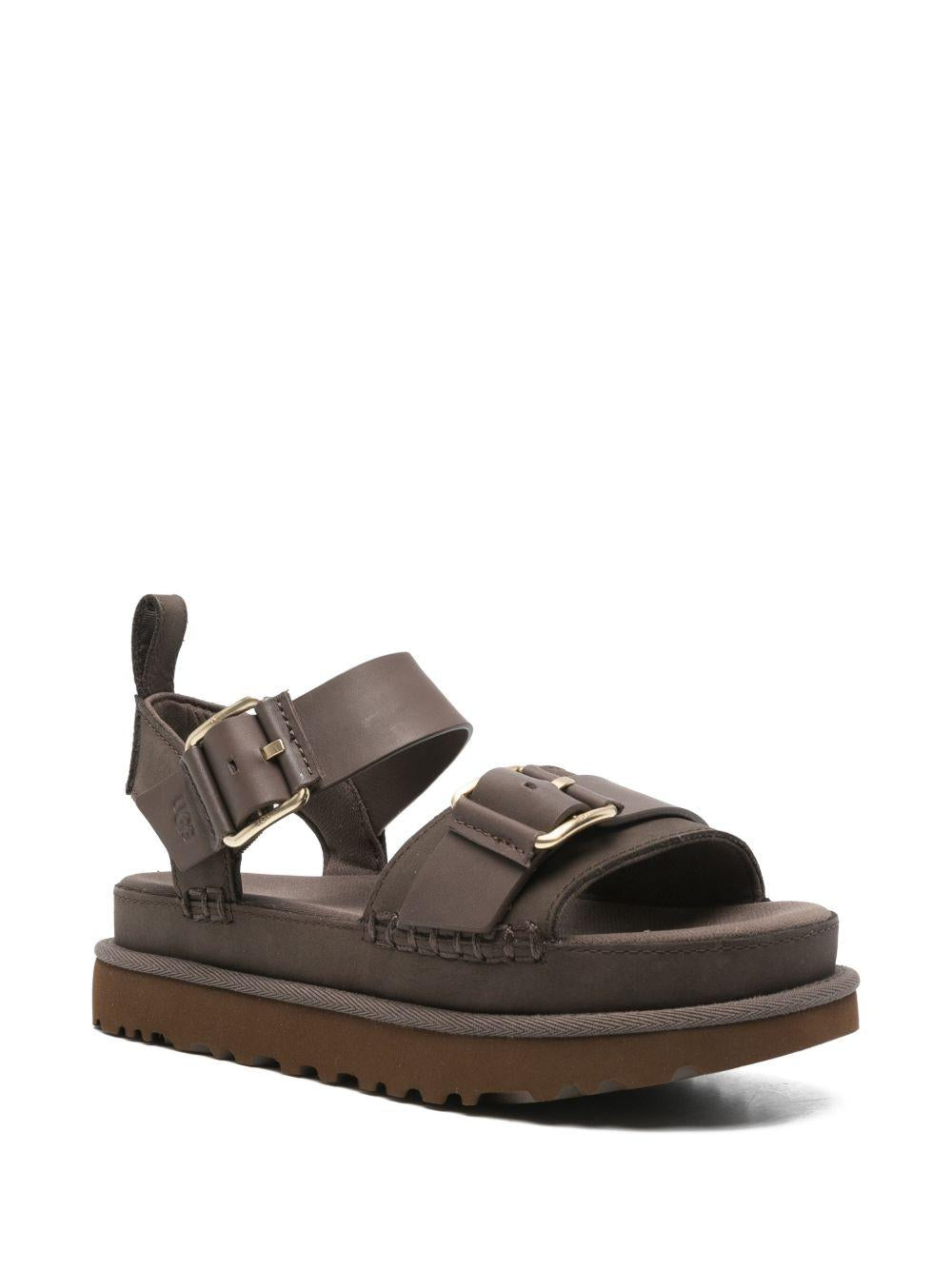 UGG Sandali bassi marroni in pelle 