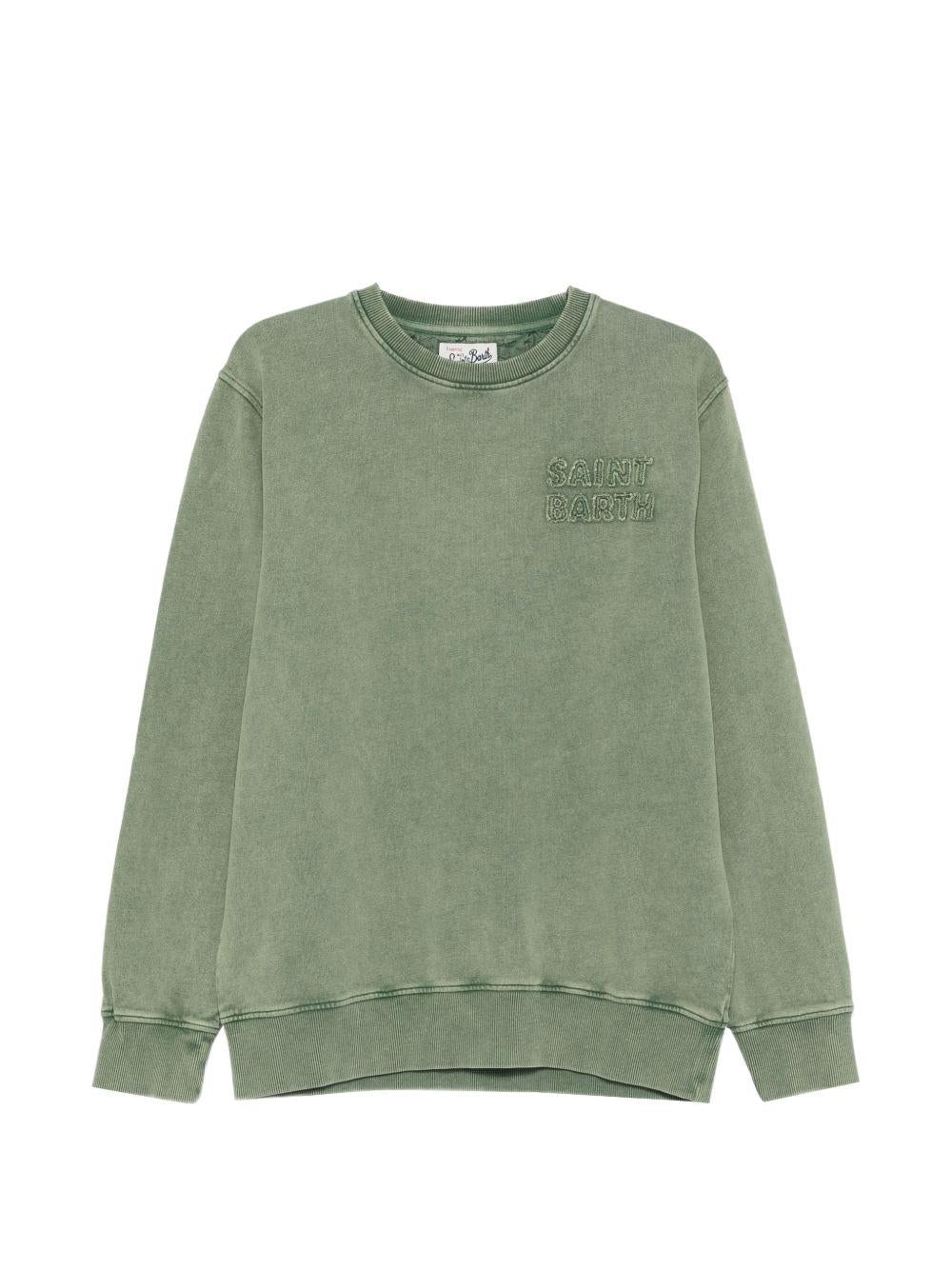 MC2 SAINT BARTH Felpa Ponza Vintage in cotone verde 