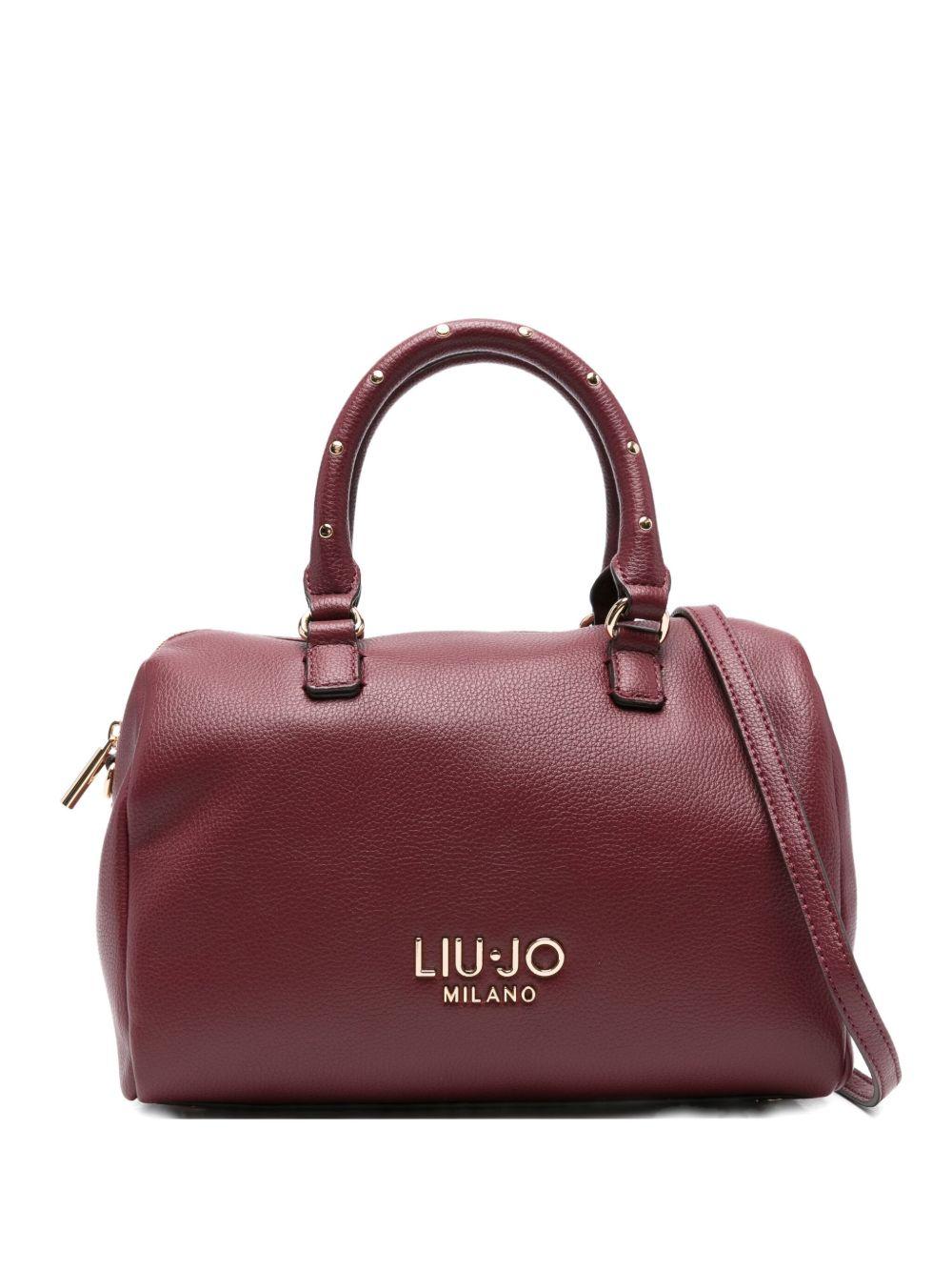 LIUJO Borsa bauletto burgundy con logo 