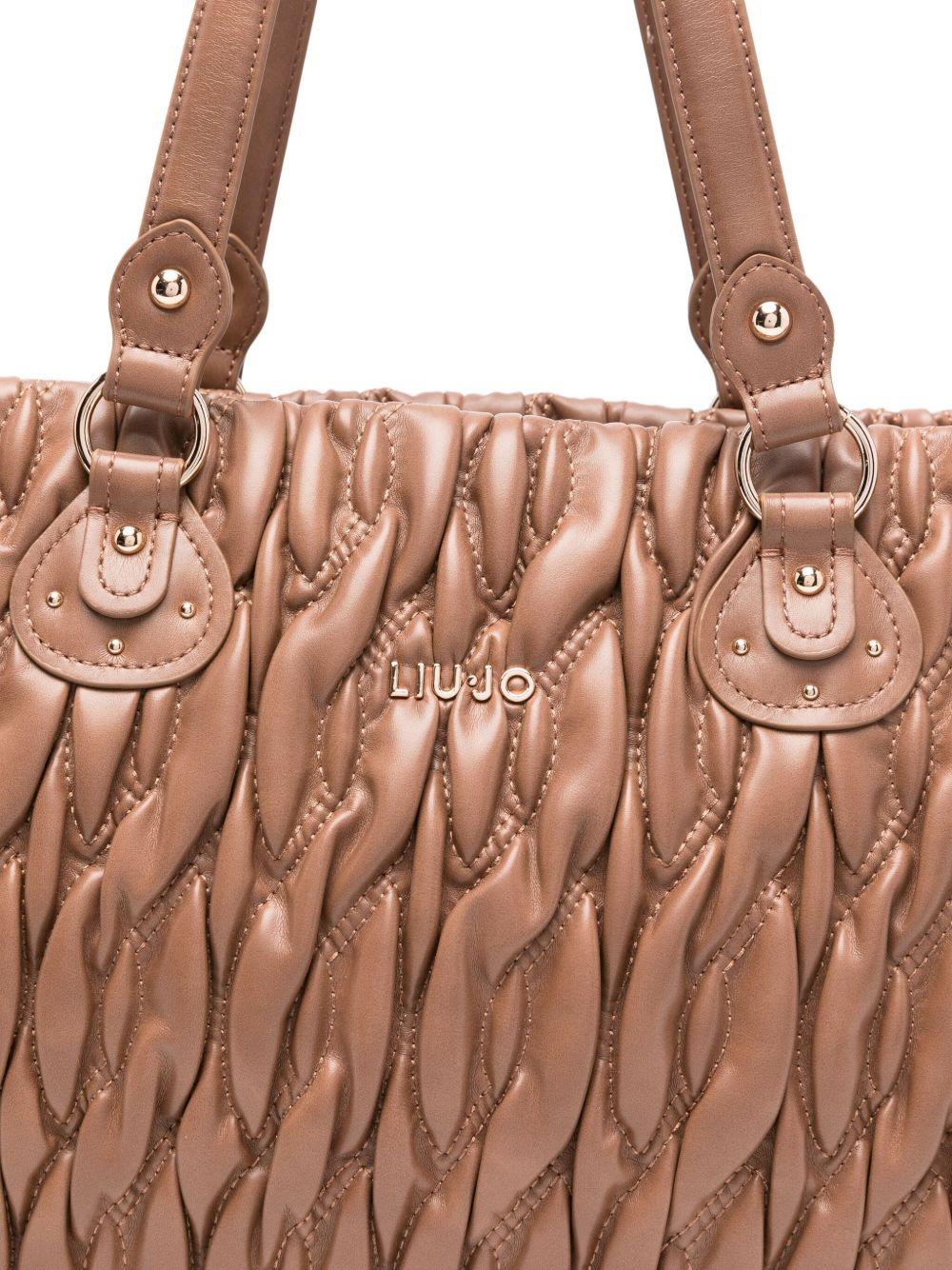 LIUJO Borsa a spalla trapuntata marrone 