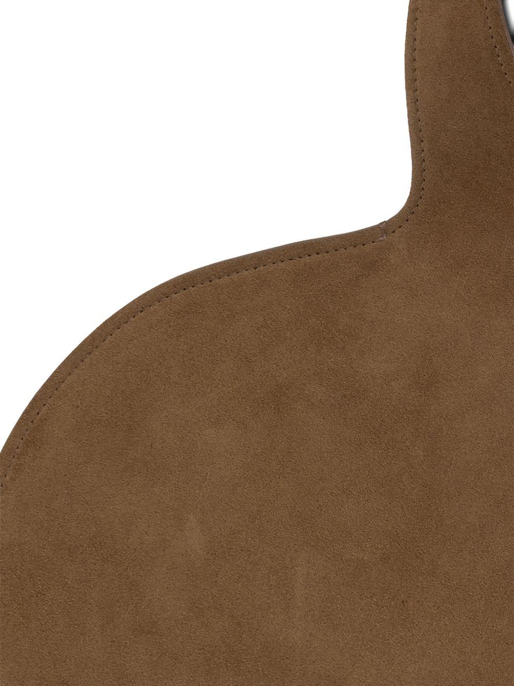 COPERNI Borsa tote Double Heart in pelle suede marrone 