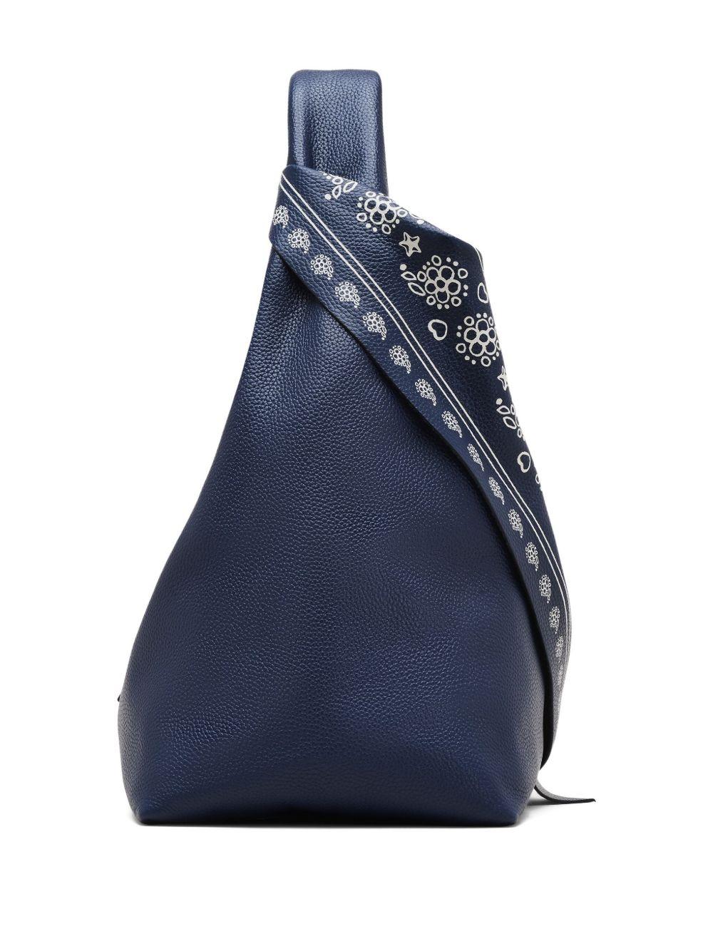 MARC JACOBS Borsa a spalla sack in pelle con effetto bandana 