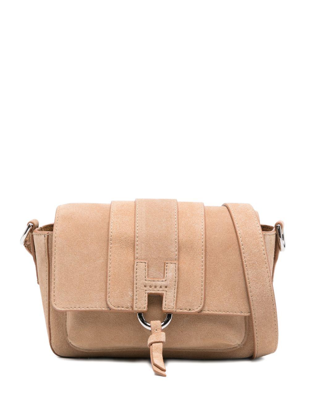 HOGAN Borsa a tracolla in suede beige 
