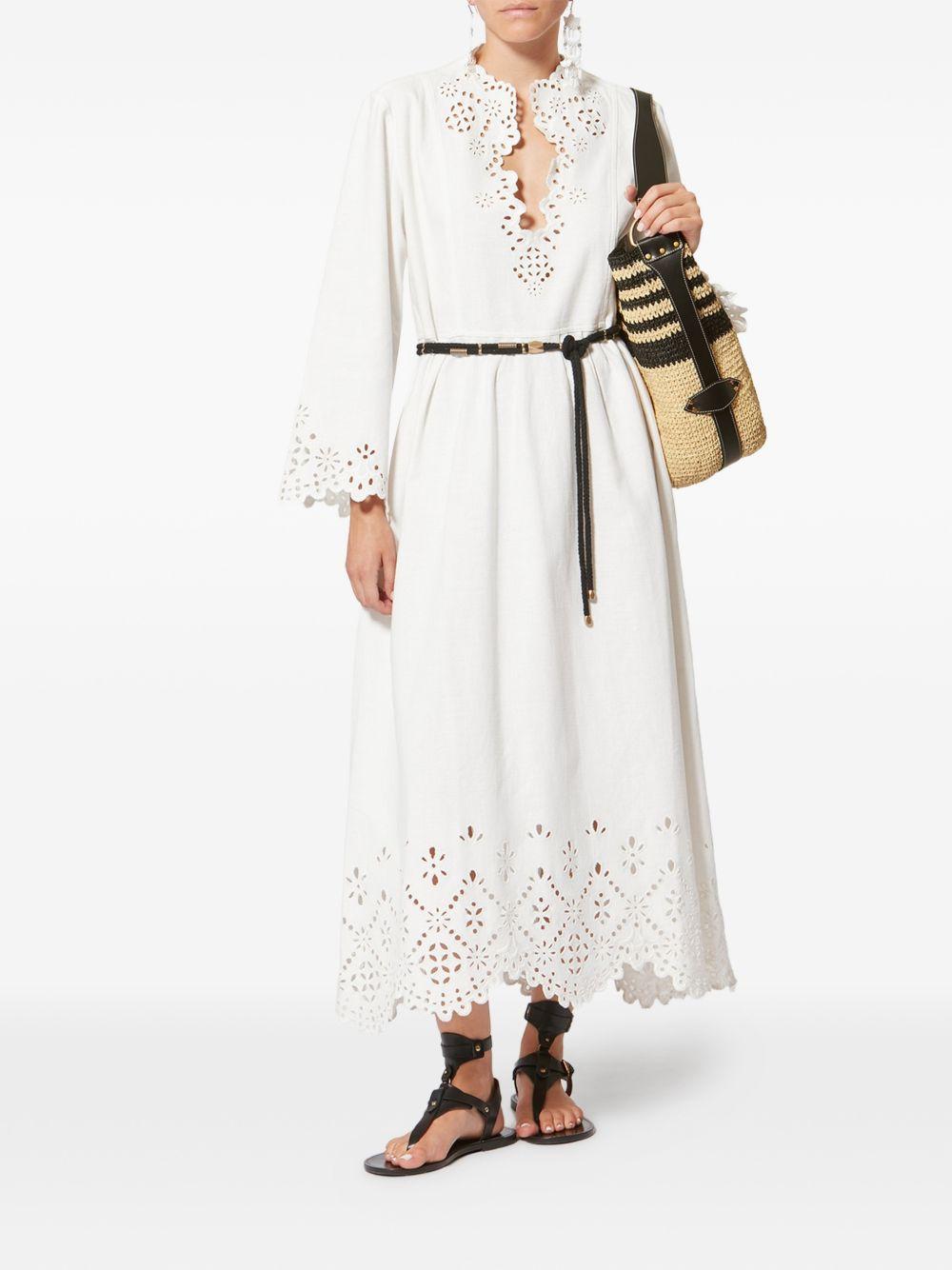 ISABEL MARANT Borsa a spalla Bayia in rafia beige e pelle 