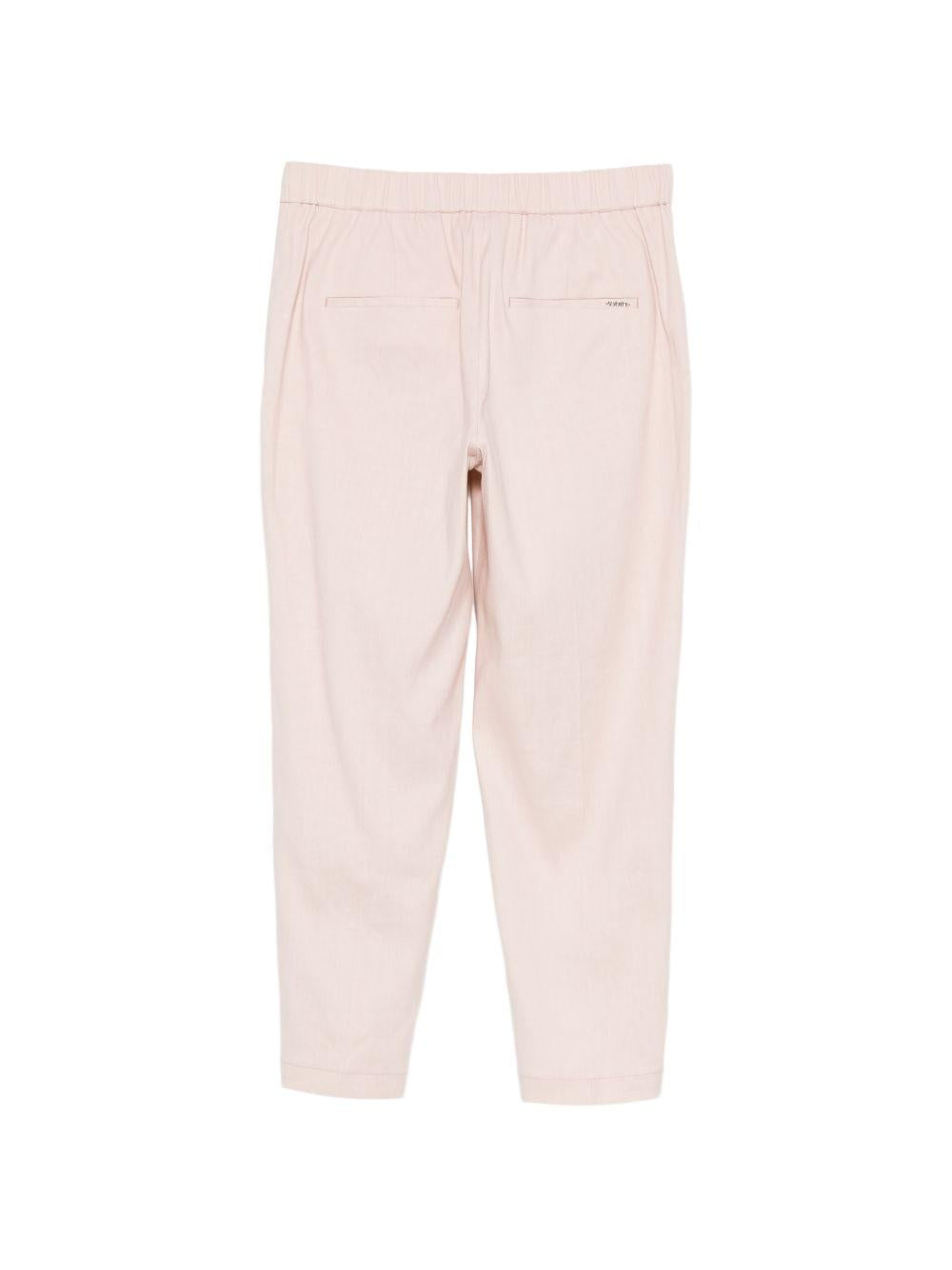 SEVENTY Pantaloni in lino e cotone rosa casual 