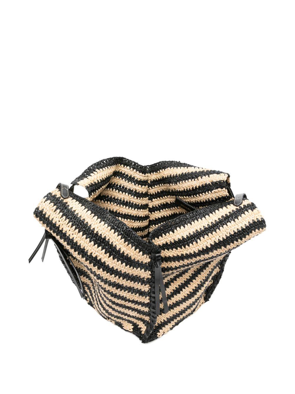 ISABEL MARANT Borsa a spalla in rafia e pelle 
