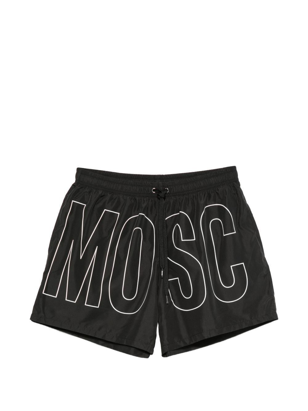 MOSCHINO SWIM Costume da mare con logo all-ove 