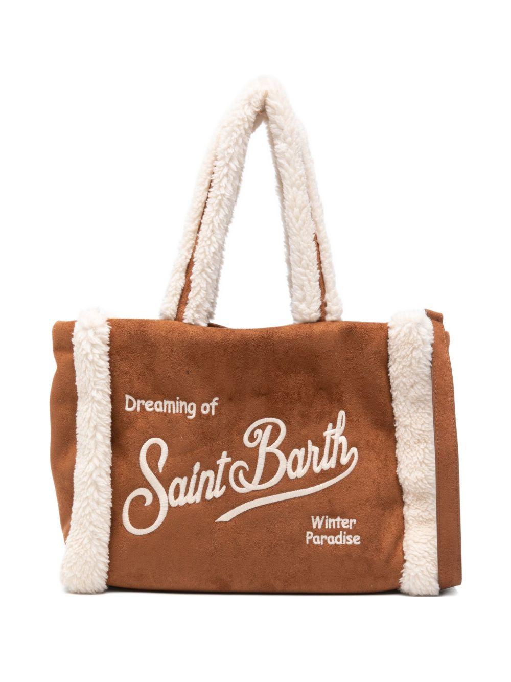 MC2 SAINT BARTH Borsa shopping Colette Shearling marrone 