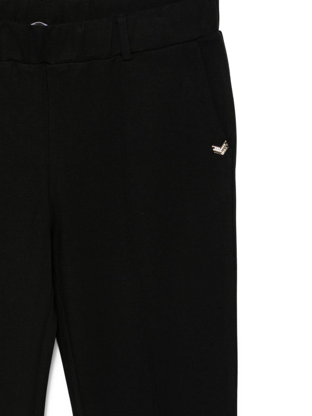 LIUJO Pantaloni neri a zampa di elefante 