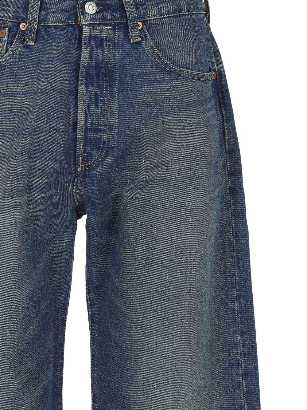 LEVIS Jeans 501 blu effetto wash 