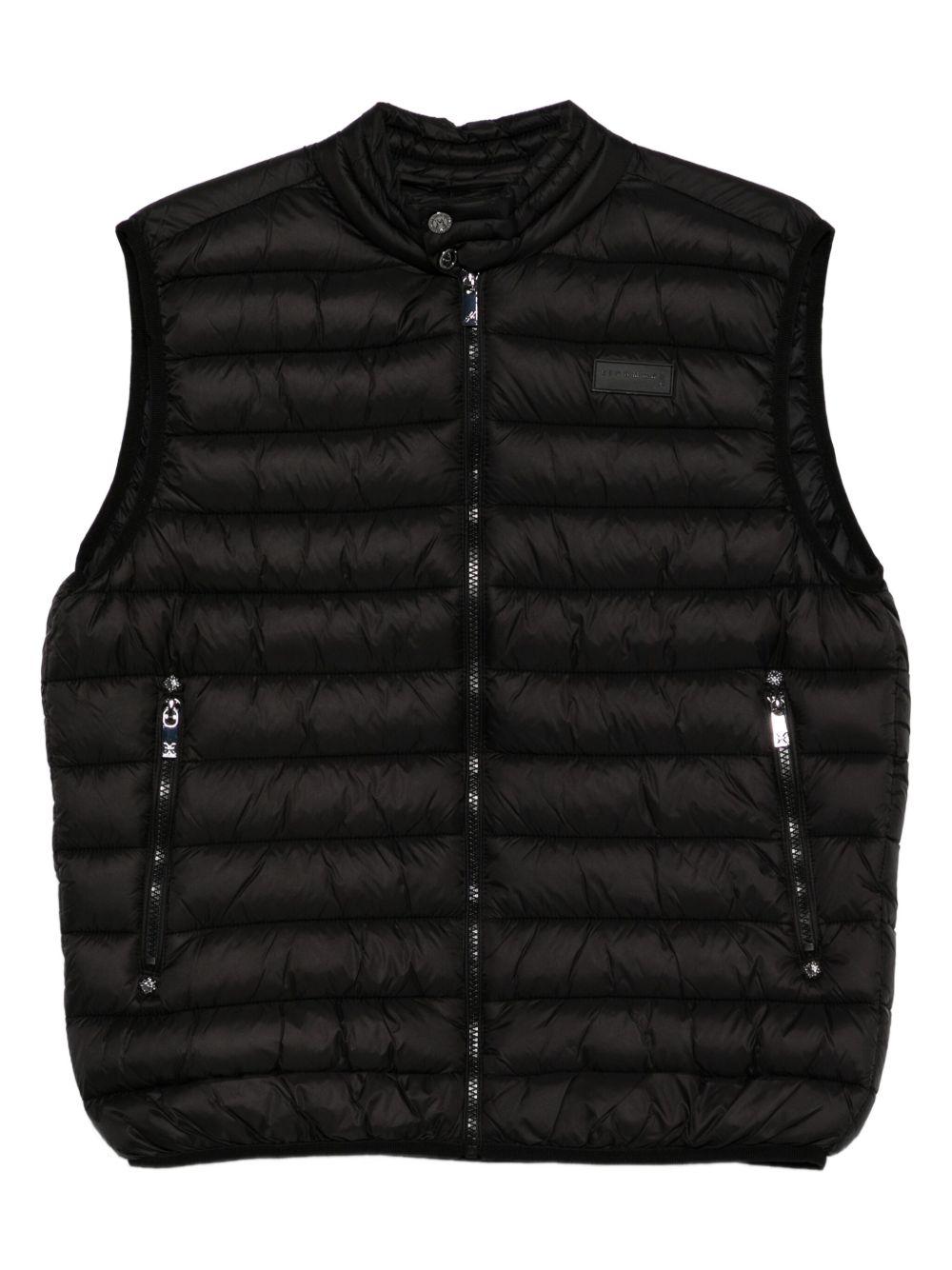 JOHN RICHMOND Gilet nero con zip 