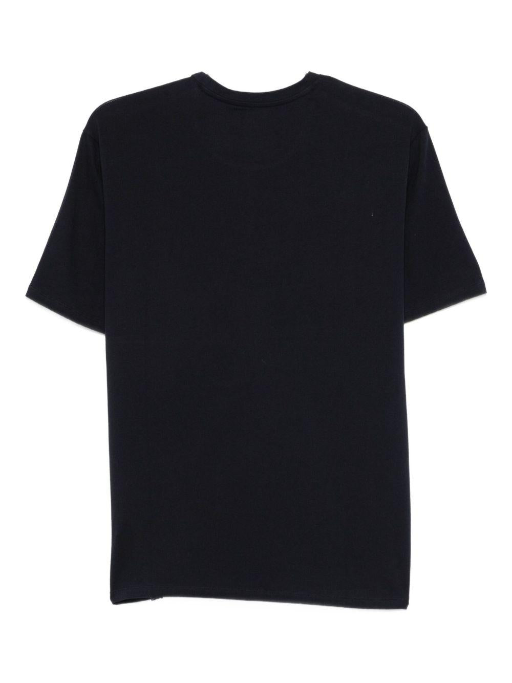 MAJESTIC FILATURES T-shirt in cotone elasticizzato blu navy 