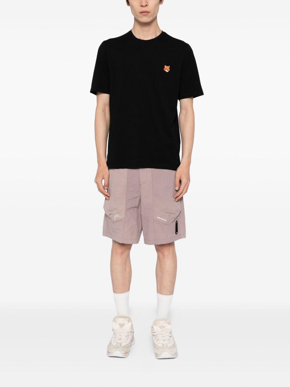 MAISON KITSUNE T-shirt in cotone nero con logo 
