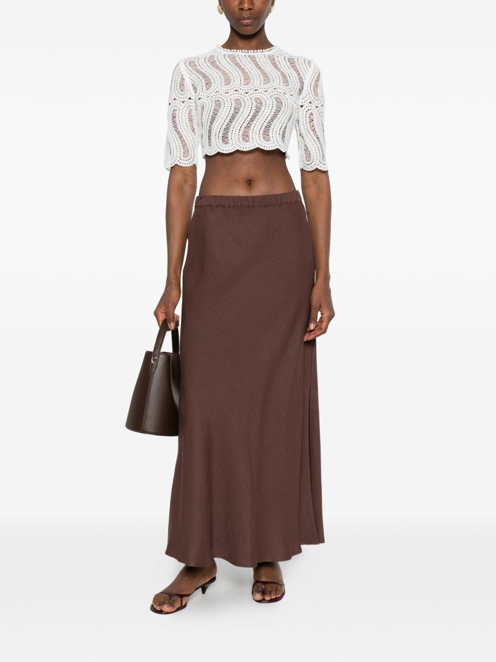 RAQUEL DINIZ Top bianco in pizzo 