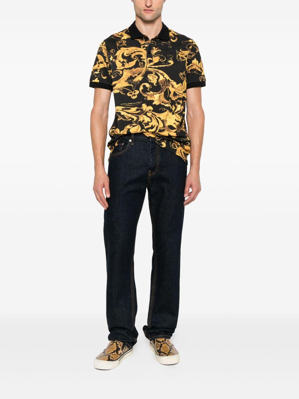 VERSACE JEANS COUTURE Polo con stampa barocca 