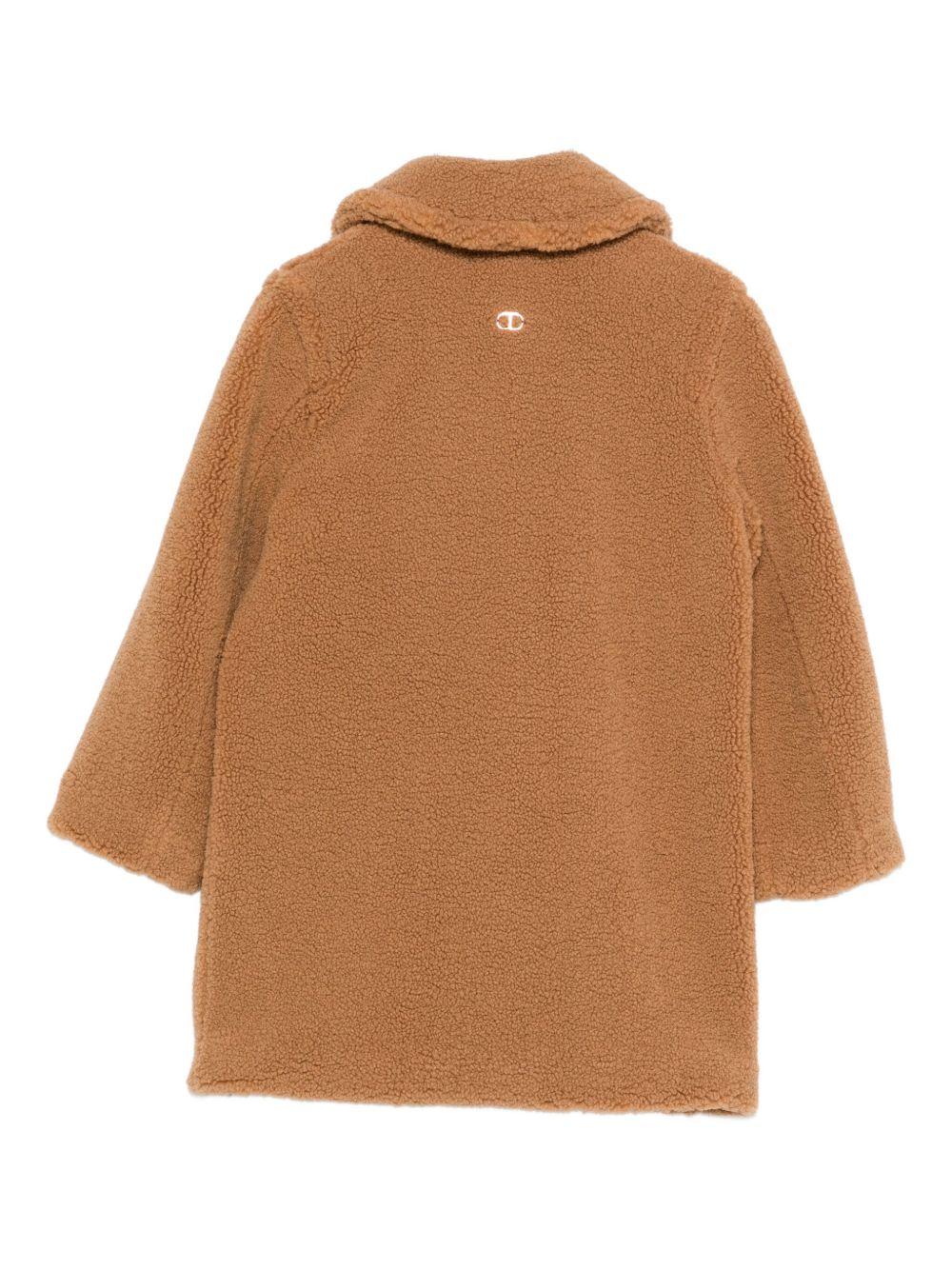 TWINSET Cappotto doppiopetto teddy 