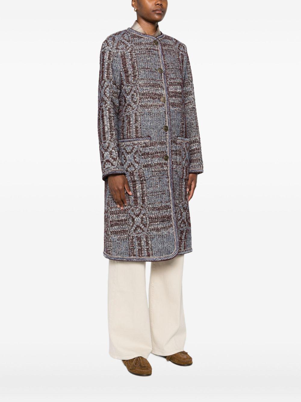 ETRO Cappotto monopetto jacquard 