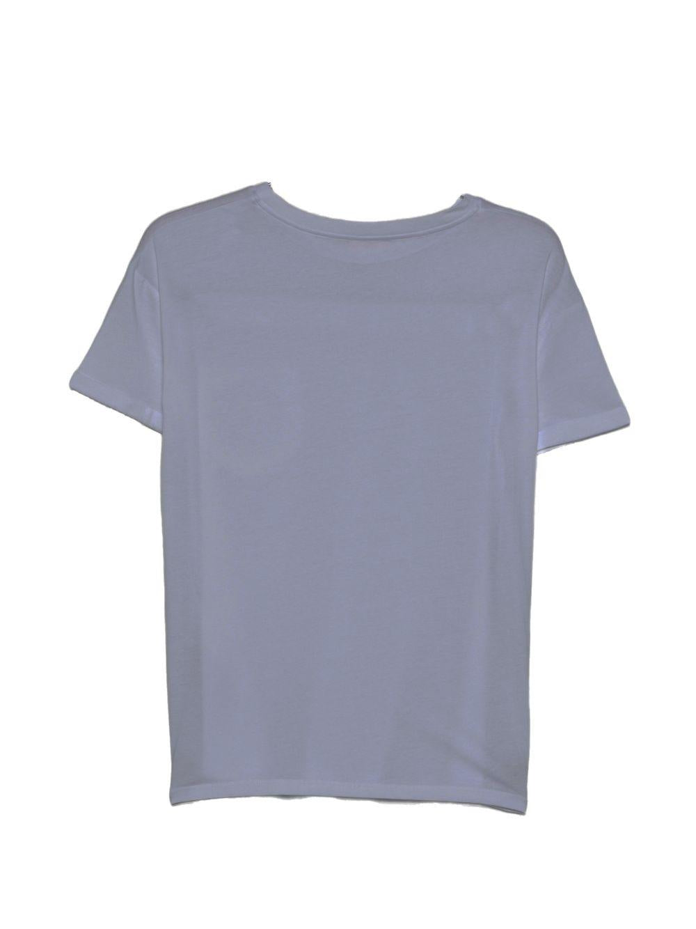 LIUJO T-shirt con logo sul petto bianca 