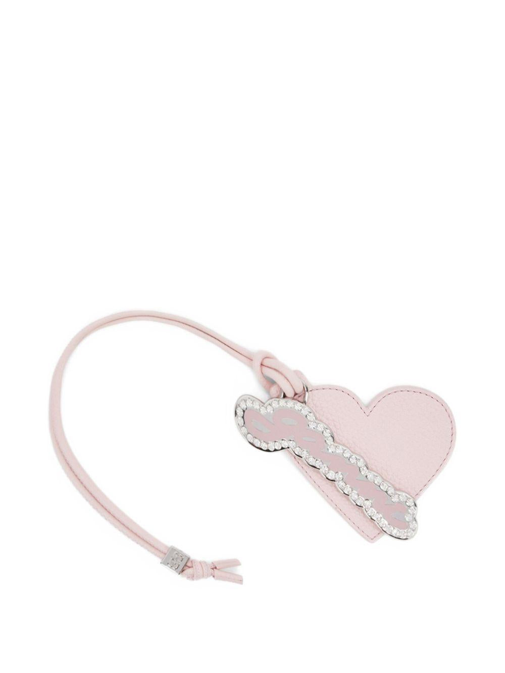 GANNI Protachiavi rosa con cuore 