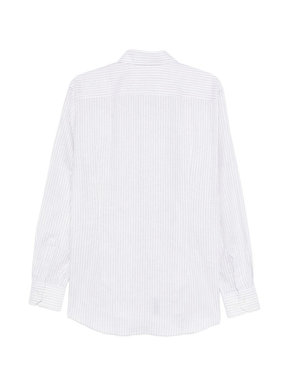 BOSS Camicia H Hank a righe bianche e grigie 
